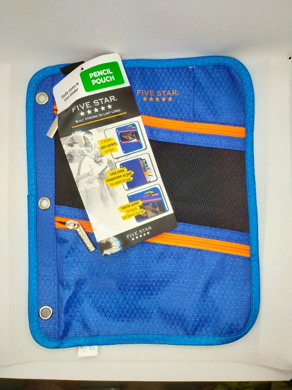 Mead Five Star Zippered Pencil Case (for 3 hole binder), Hobbies