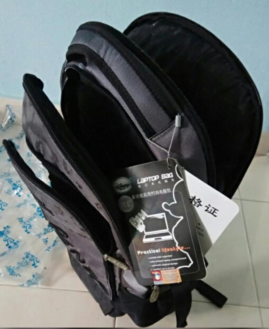 Mickey Mouse Backpack (Category: Backpacks) located in Singapore. Submitted by cuitcuit (Listing ID 1145802049, Image 2). Description: BN in Taq Disney Mickey Mouse Laptop Bag (15.6") Black-Grey colour with many compartment Self collect at Blk 41 Chai Chee St..
