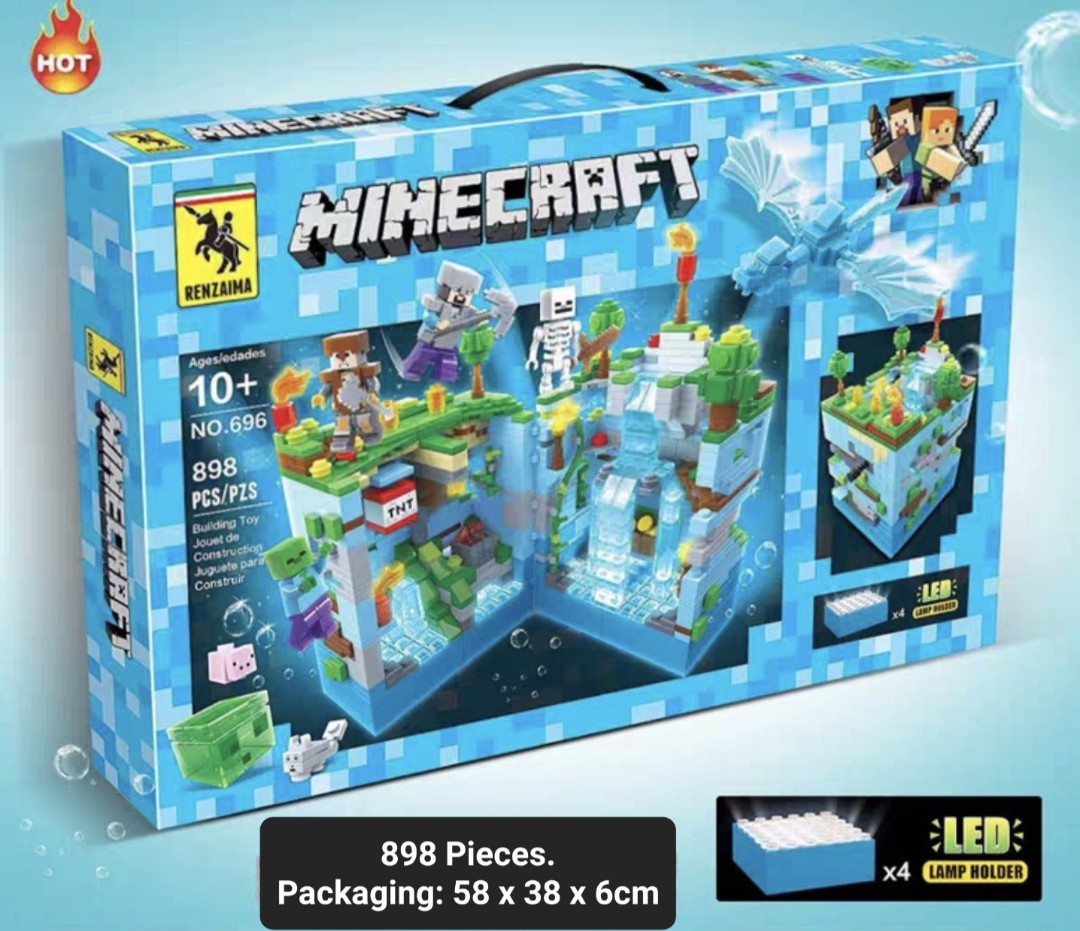 (IN) Minecraft Light Up Underwater City Blocks Set, Hobbies & Toys, Toys & Games on Carousell