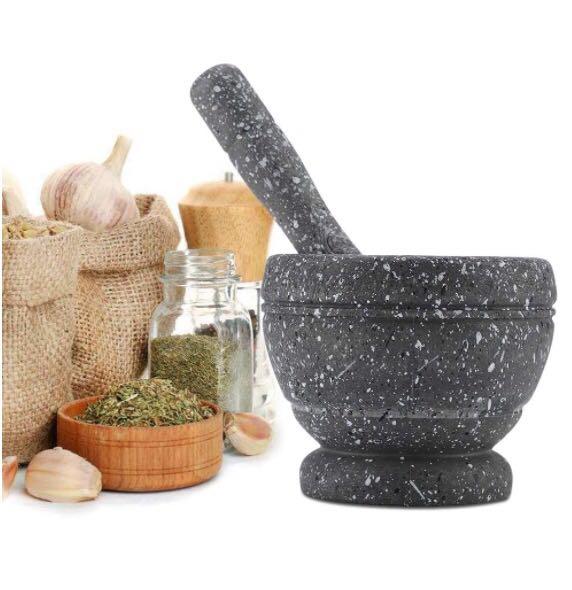 Resin Mortar Pestle Tool Set 11 Cm Large Mortar Kitchen Herbs