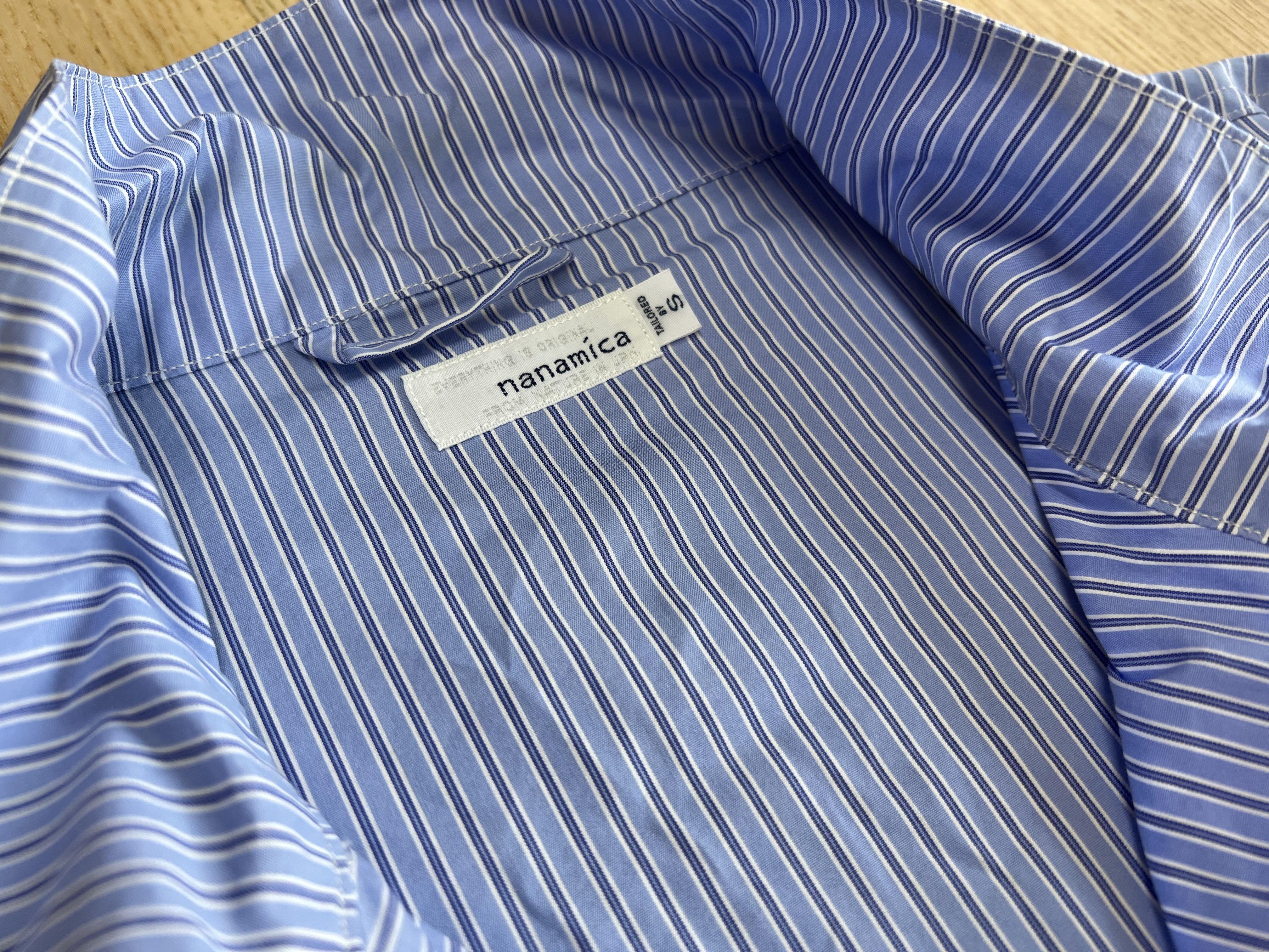 Nanamica wind pullover stripe shirt T shirt