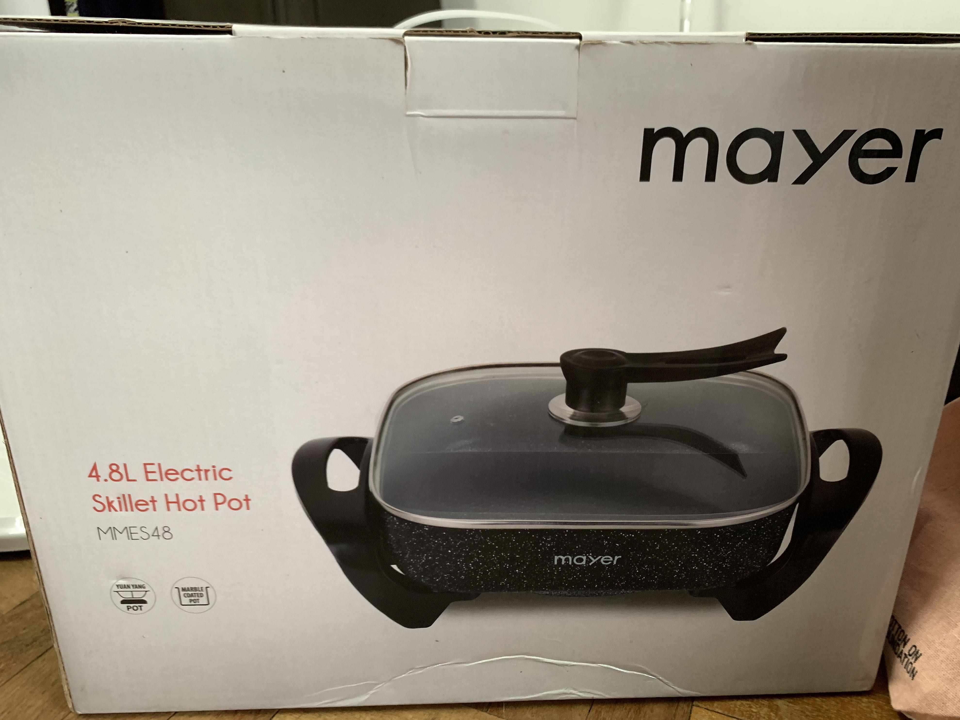 NEW Mayer electric skillet hot pot 4.8L, TV & Home Appliances, Kitchen Appliances, BBQ, Grills