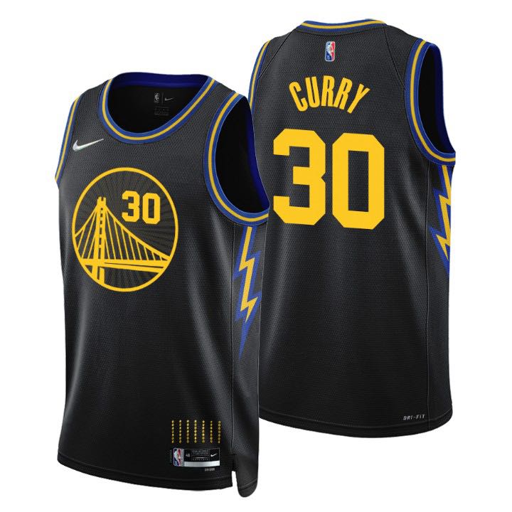 san francisco steph curry jersey black and gold