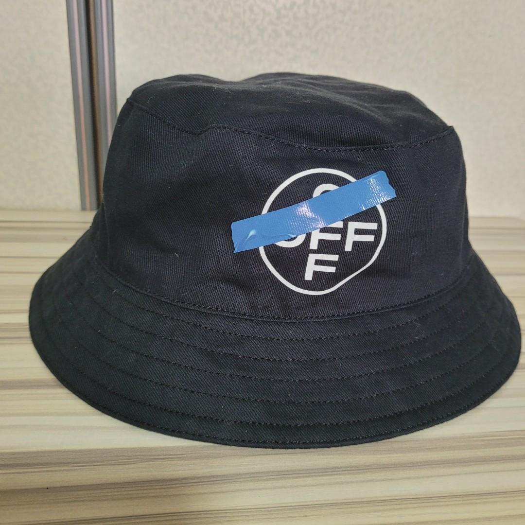 Off white dark navy bucket hat, Men's 