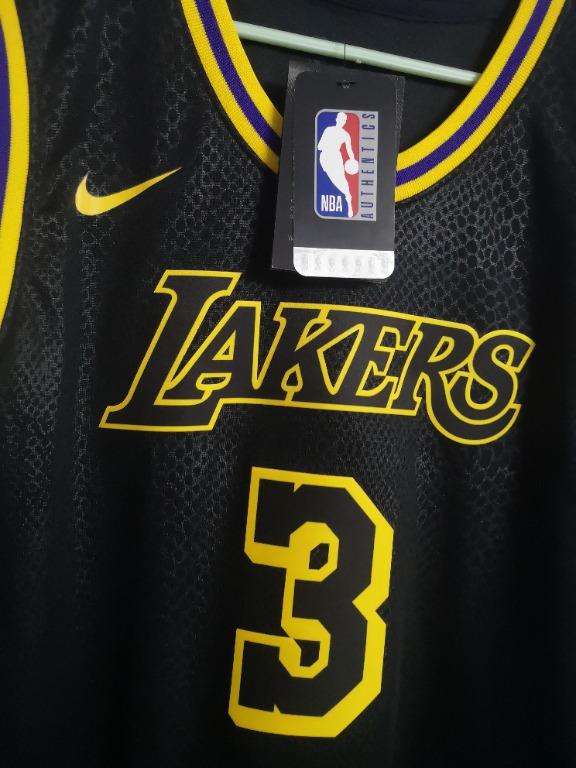 Official Nike L.A Lakers Black Mamba Jersey Anthony Davis 3 BNWT