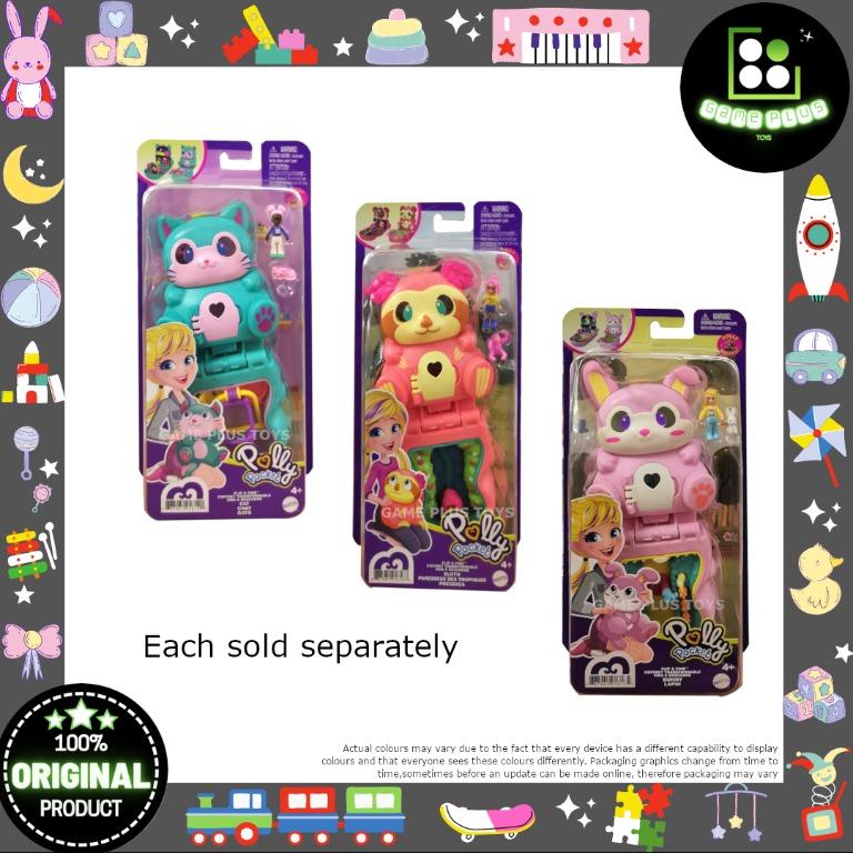 Polly Pocket Flip & Find Bunny Lapin Flip Feature & Micro Doll New