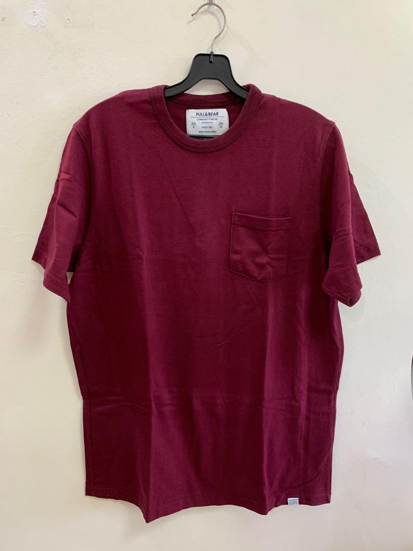 Pull \u0026 Bear Plain T-Shirt, Men's 