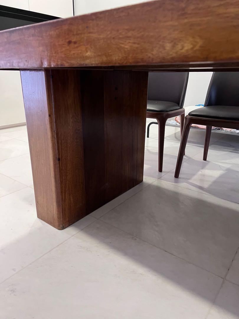 Rare Tanzania Solid African Teak Wood Dining Table 1948, Furniture