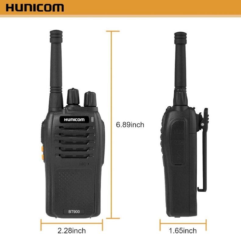 Rechargeable Walkie Talkies, HUNICOM Long Range Walkie Talkies for Adults, Two  Way Radio, Walkie Talkie with Headset and Microphone, Walky Talky with  Charger for Family Activities Camping Hiking Cycling, Mobile Phones 