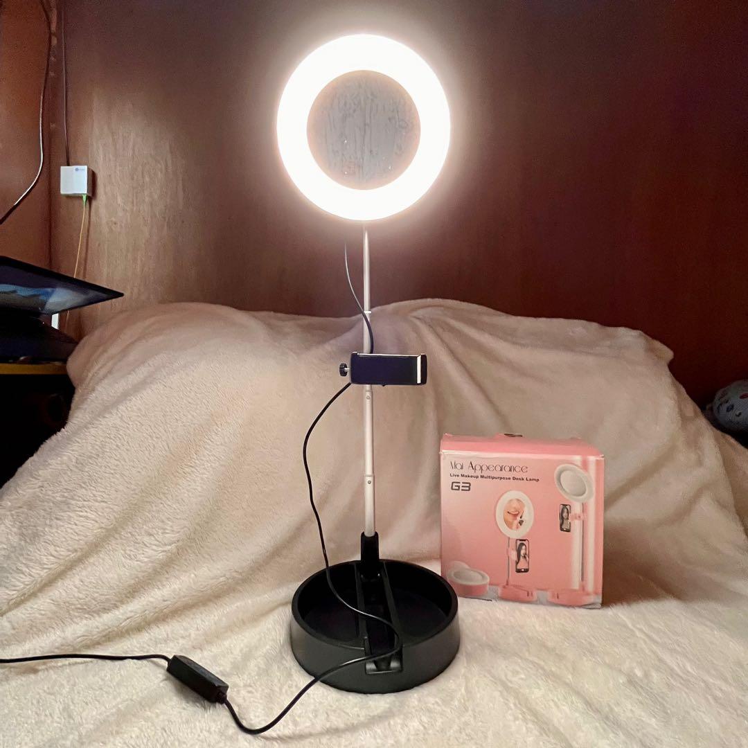 Desk lamp deals ring light