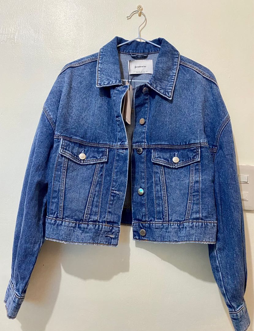Stradivarius oversized denim jacket new arrivals