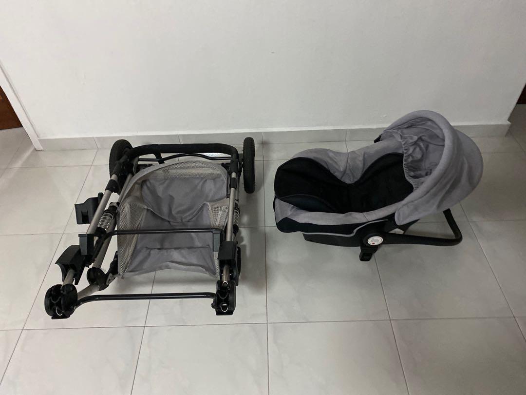 Stroller with detachable car seat top
