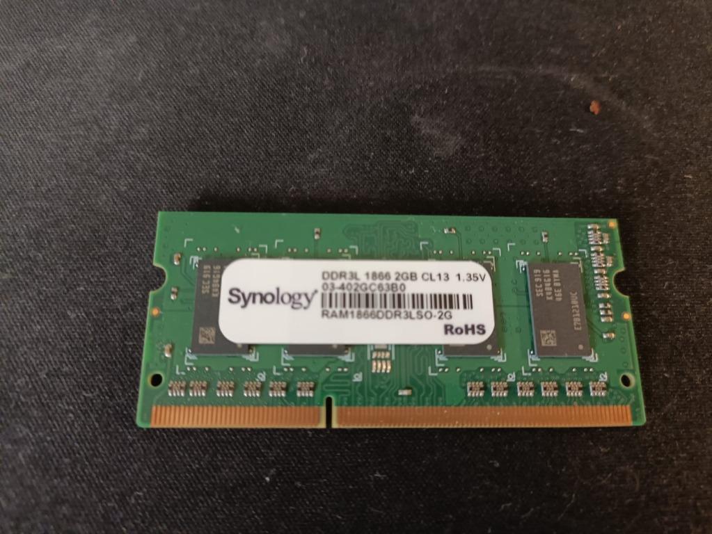 Synology DDR3 1866 2G 1.35V DS918+, DS718+, DS218+, DS418play ram 電腦＆科技, 電腦周邊及配件, 其他- Carousell