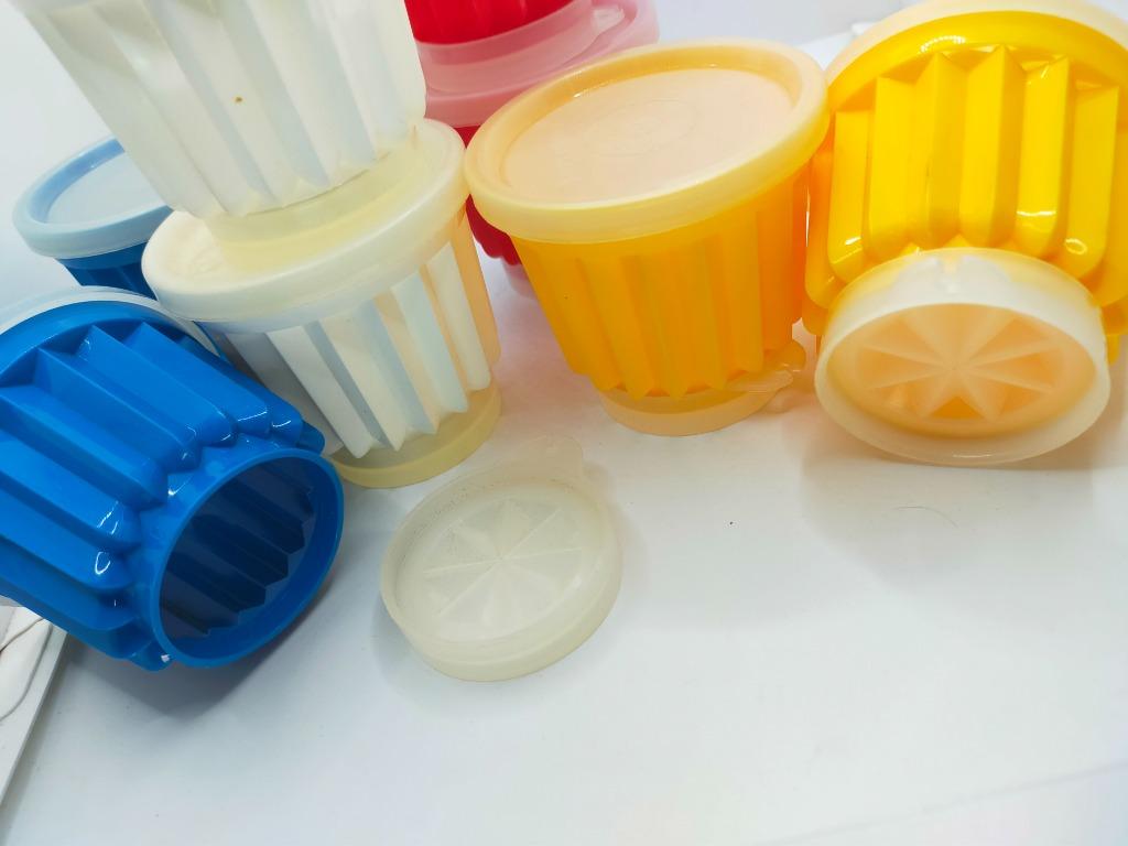 Tupperware Individual Colorful Jello Gelatin Molds Set of 8 Complete ...