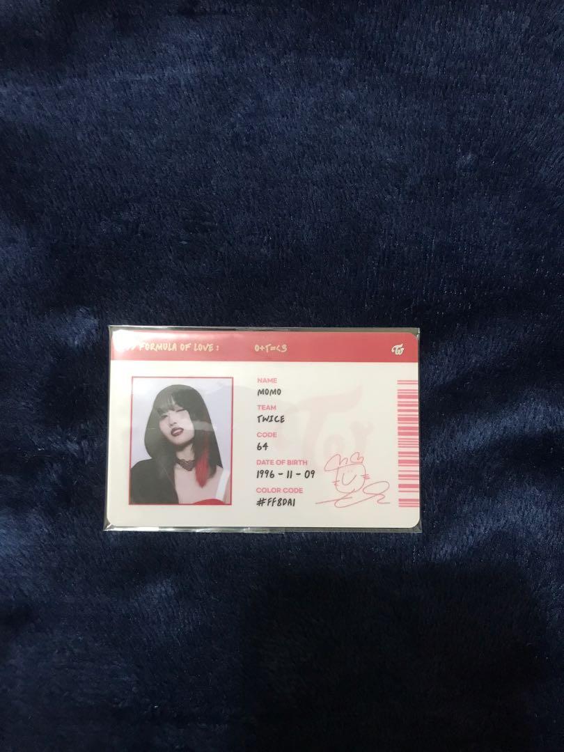 TWICE MOMO SCIENTIST ID, Hobbies & Toys, Memorabilia & Collectibles, K