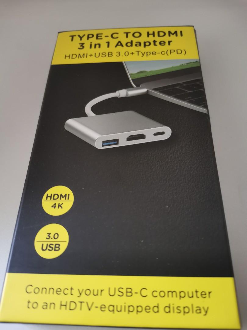 Type C to HDMI 3 in 1 adapter (Category: Cables & Adaptors) located in Las Pinas. Submitted by jpntrader (Listing ID 1145828063, Image 2). Description: .