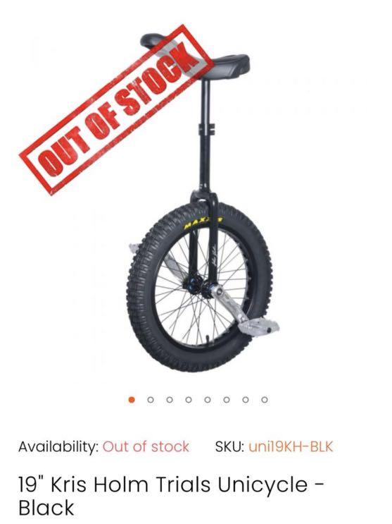 Unicycle Kris Holm trials 19”, Sports Equipment, Bicycles & Parts