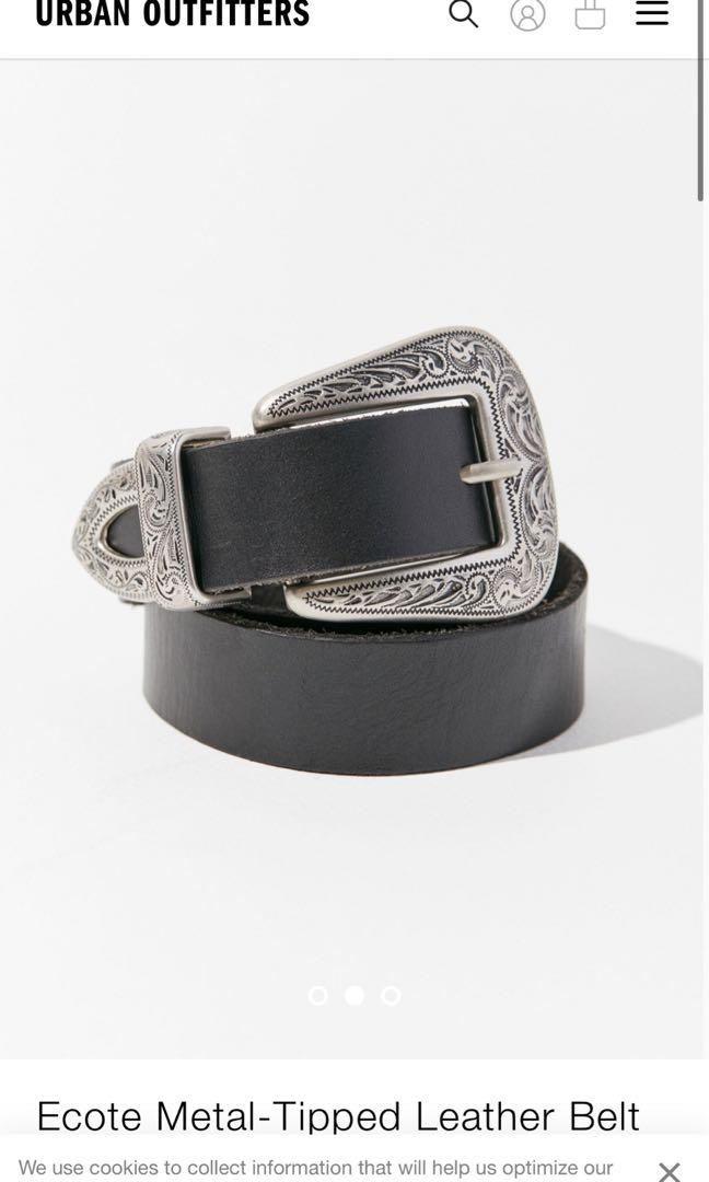 urban outfitters ecote metal tipped leather belt Women s Fashion Watches Accessories Belts on Carousell