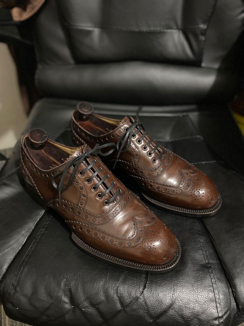 brogue Wingtip Oxfords leather shoes 