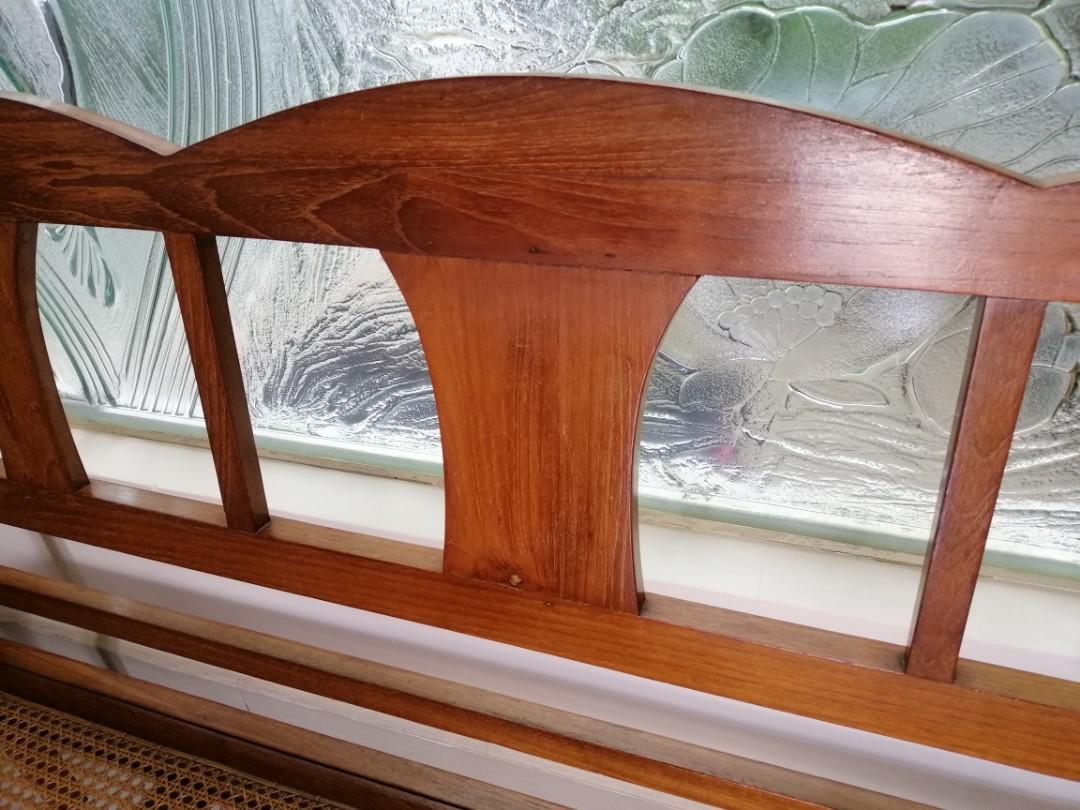 Vintage Burmese teak Wood bench, Furniture & Home Living, Furniture, Chairs on Carousell