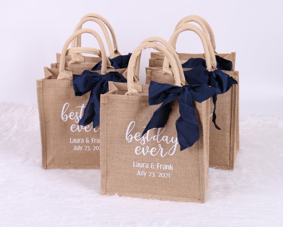 wedding jute bags mini size personalized Women s Fashion Bags
