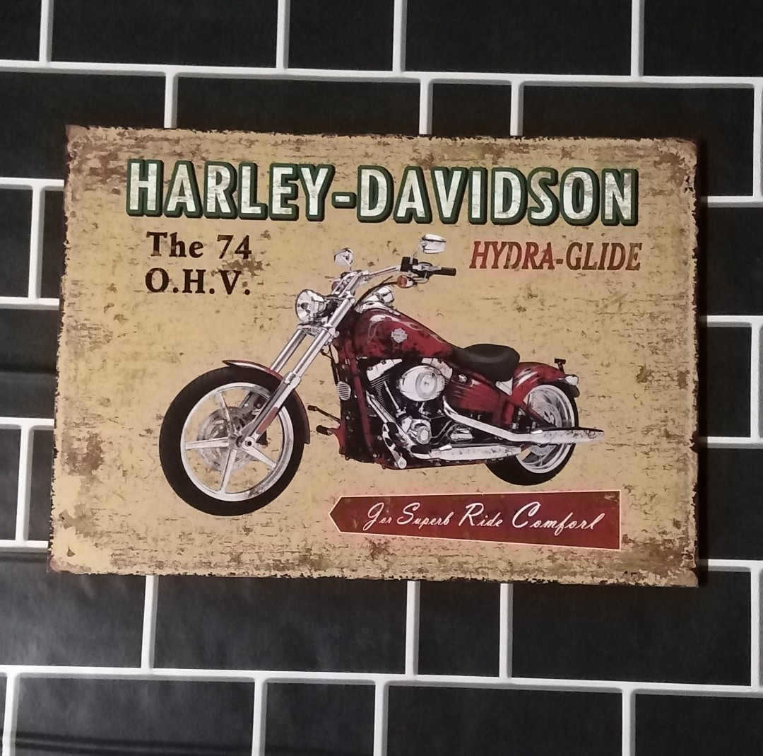 Wooden Wall Decor HARLEYDAVIDSON, Antiques, Vintage Collectibles on