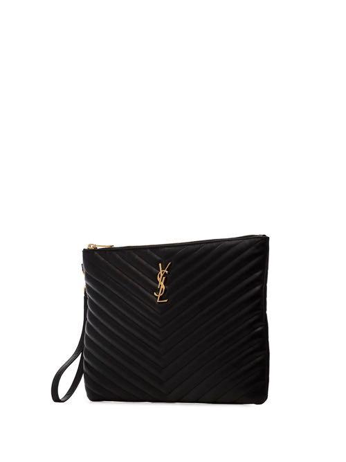 Quilted ysl cheap clutch bag