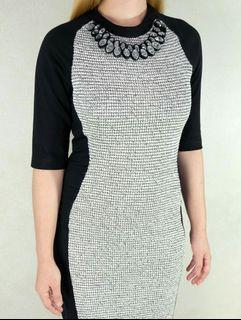ZARA DRESS Tweed Knit Bodycon Brandnew