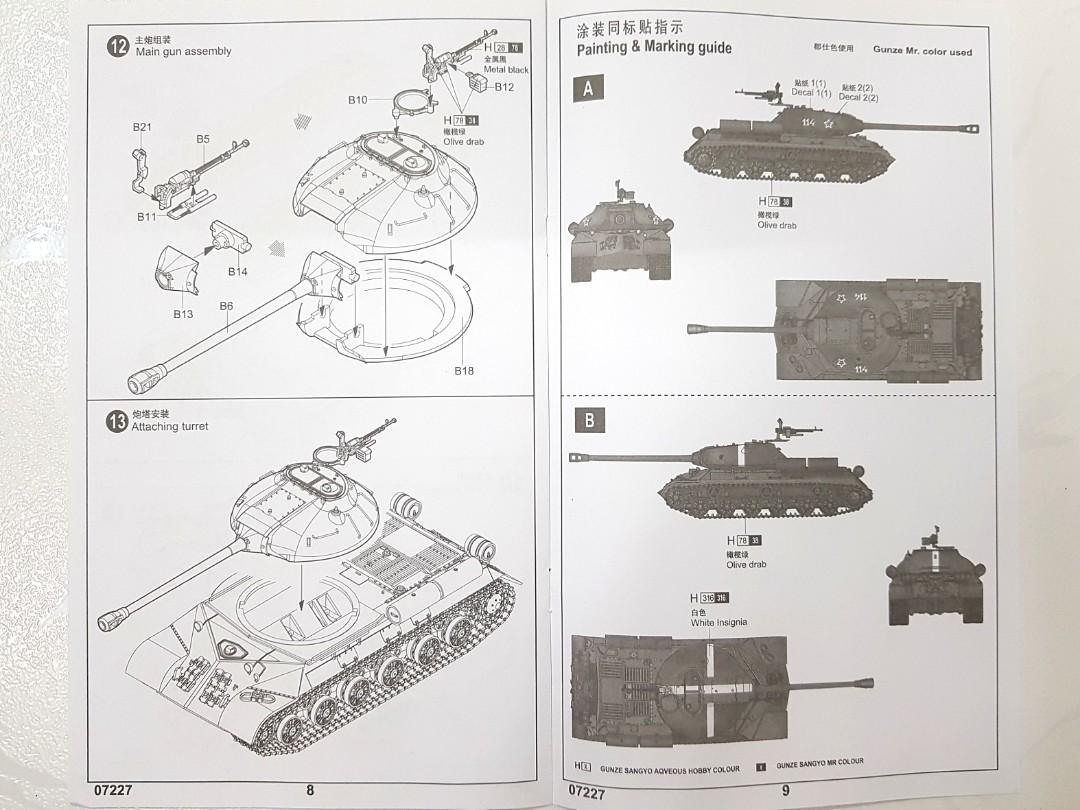 Trumpeter Russian JS-3 Tank Modellbausatz - 1:72 Maßstab Für Modellbau Fans