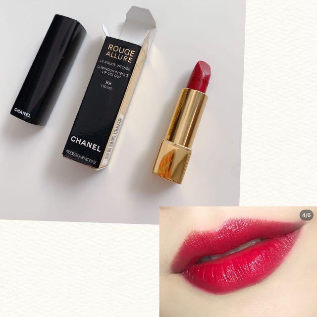 $190 chanel lipstick lip stick rouge allure #99 pirate 復古紅色