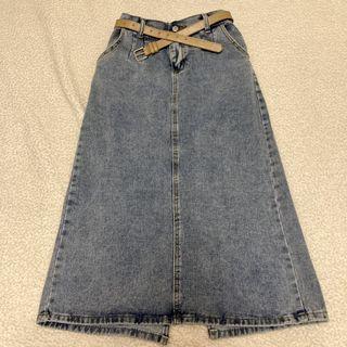 牛仔長裙