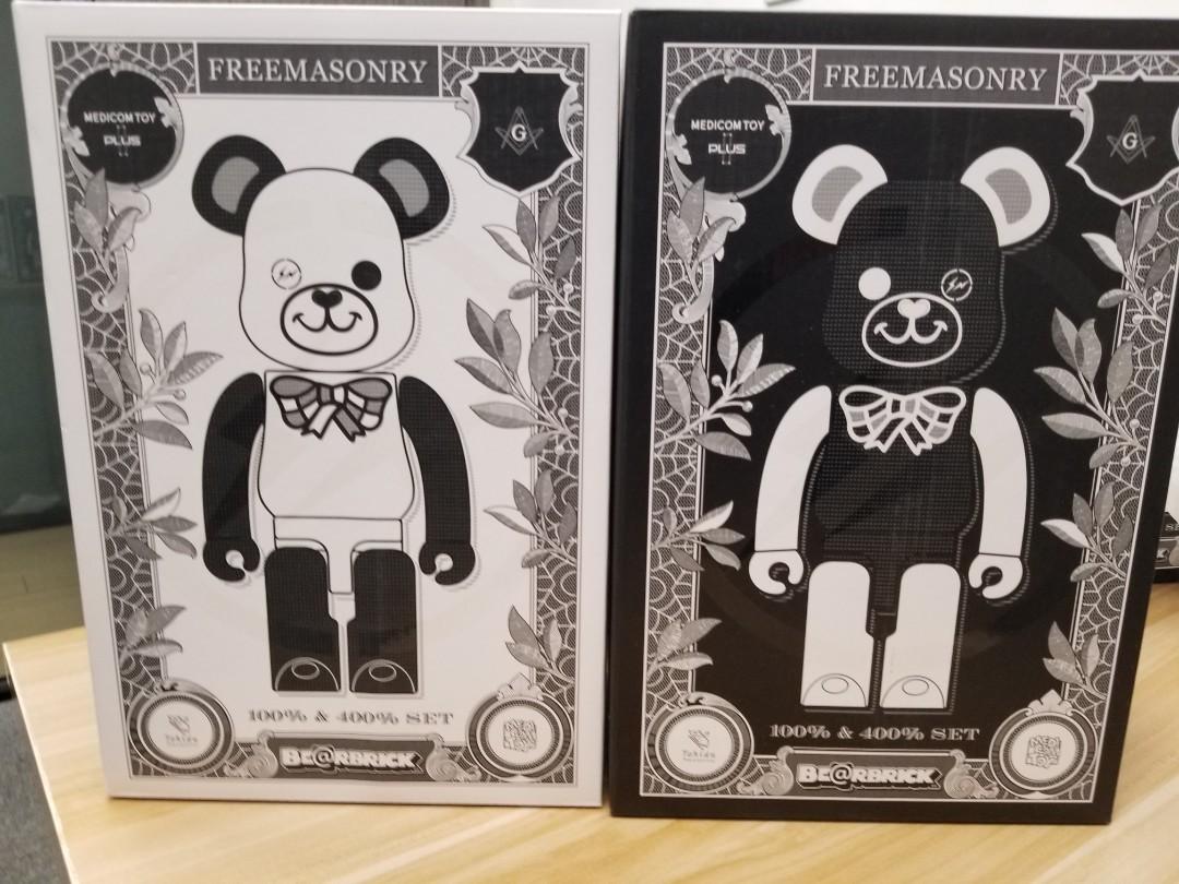 現貨全新正貨400% & 100% 罕有Be@rbrick FREEMASONRY × fragmentdesign