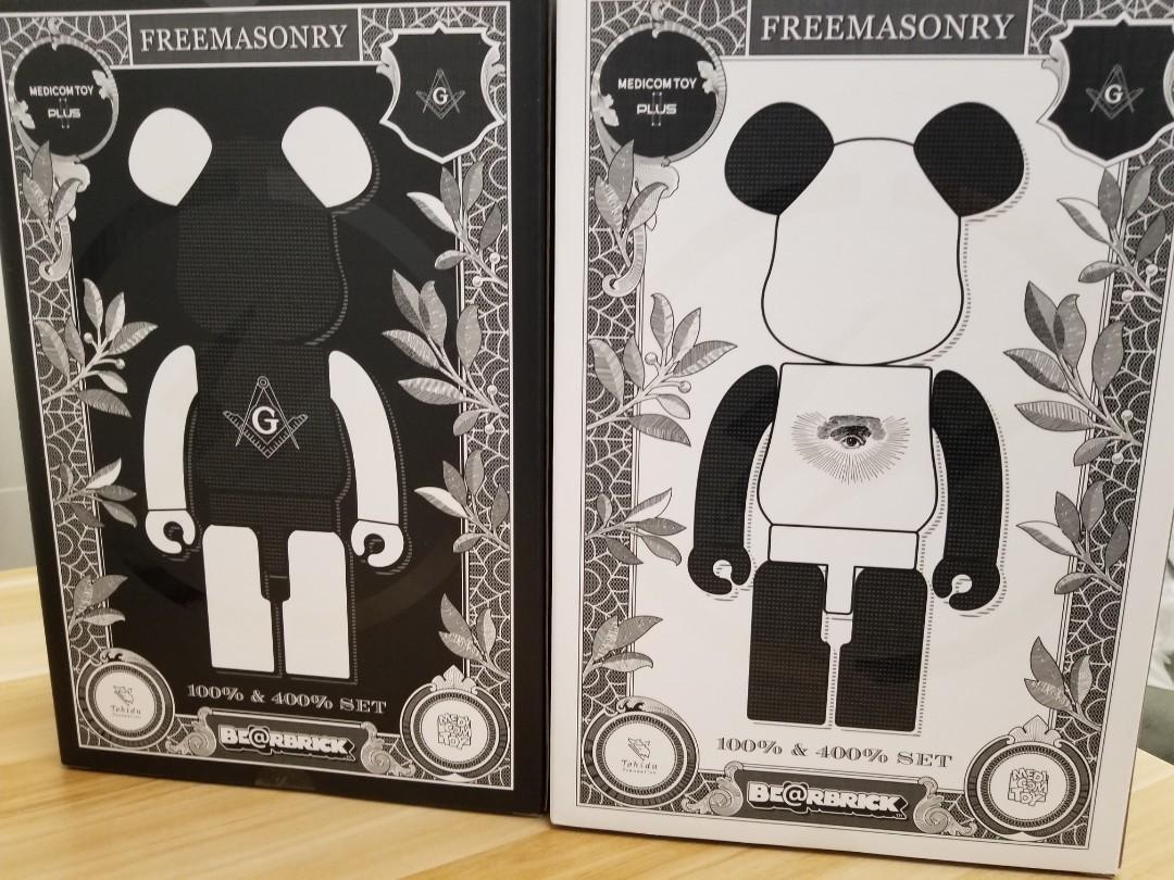 現貨全新正貨400% & 100% 罕有Be@rbrick FREEMASONRY × fragmentdesign