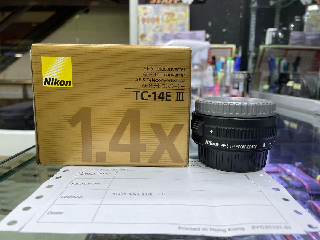 行貨新淨NIKON TC-14E III TC-14EM3 1.4X, 攝影器材, 鏡頭及裝備