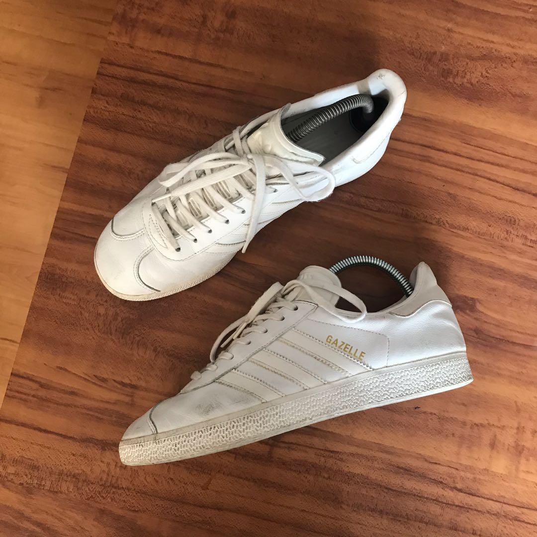 adidas gazelle mens all white