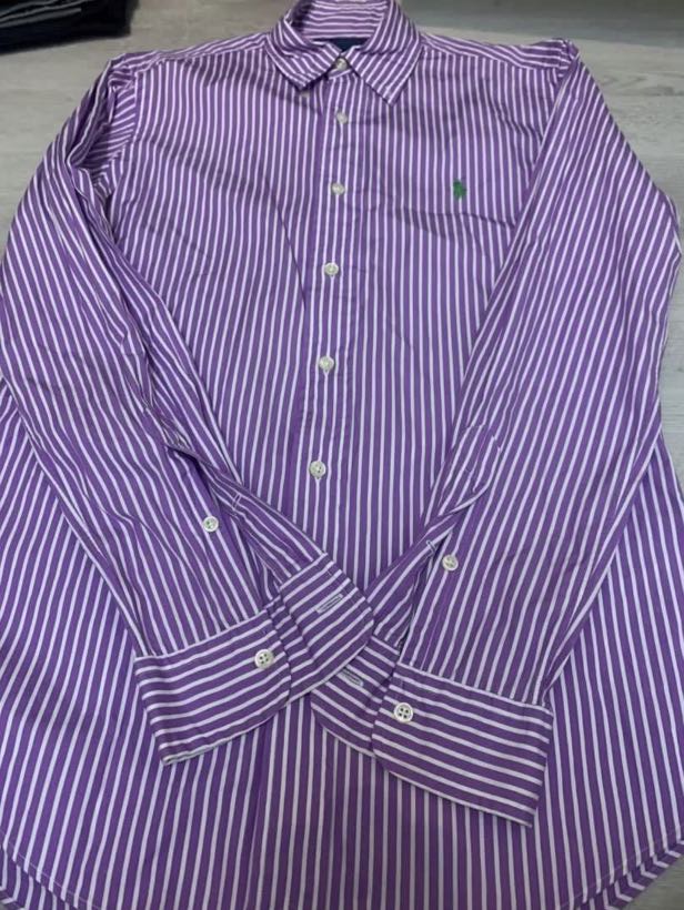 Authentic Polo by Ralph Lauren Men Purple Striped Shirt, Men's Fashion,  Tops & Sets, Tshirts & Polo Shirts on Carousell