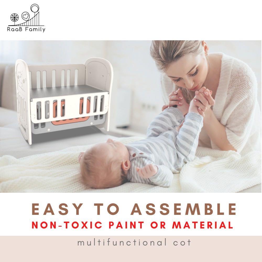 Authentic RaaB family Non toxic baby cot baby bed rocker baby crib