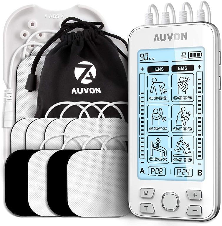 Brilnurse 4 Outputs TENS Unit Muscle Stimulator with 16 Electrode Pads,  Rechargeable Muscle Massager for Pain Relief Therapy with 24 Modes 20 Level  Intensity, Electric TENS Machine Pulse Massager 