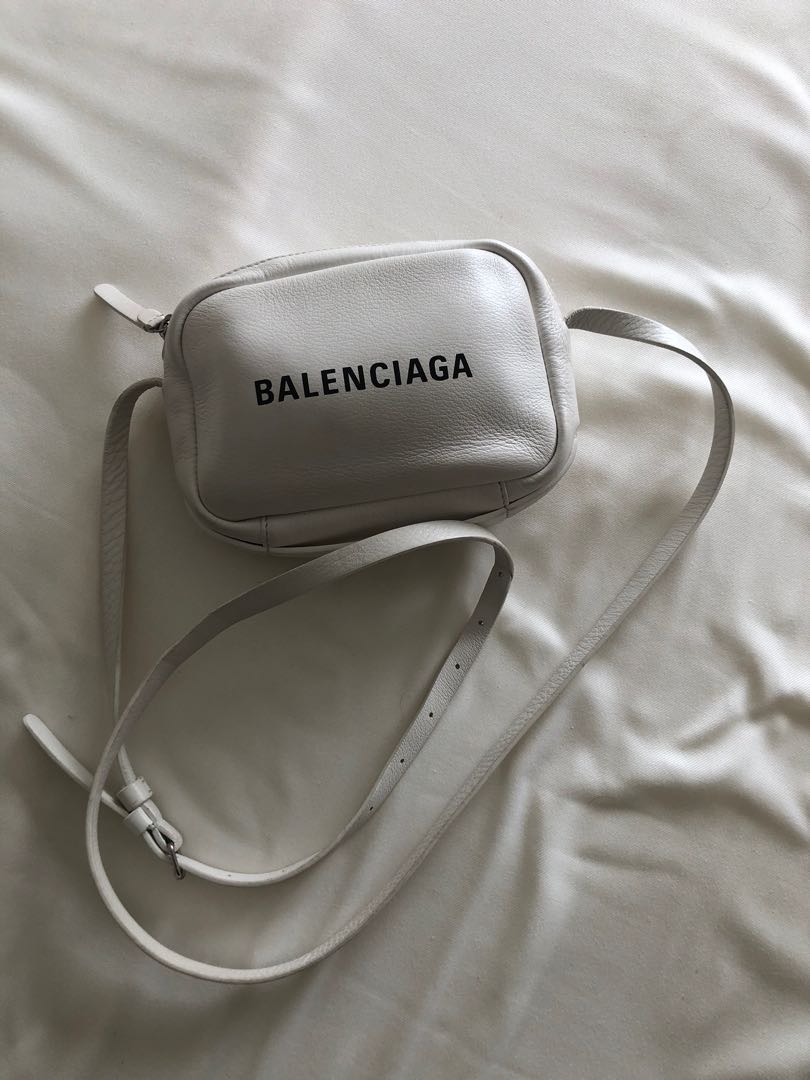 Balenciaga camera bag white clearance