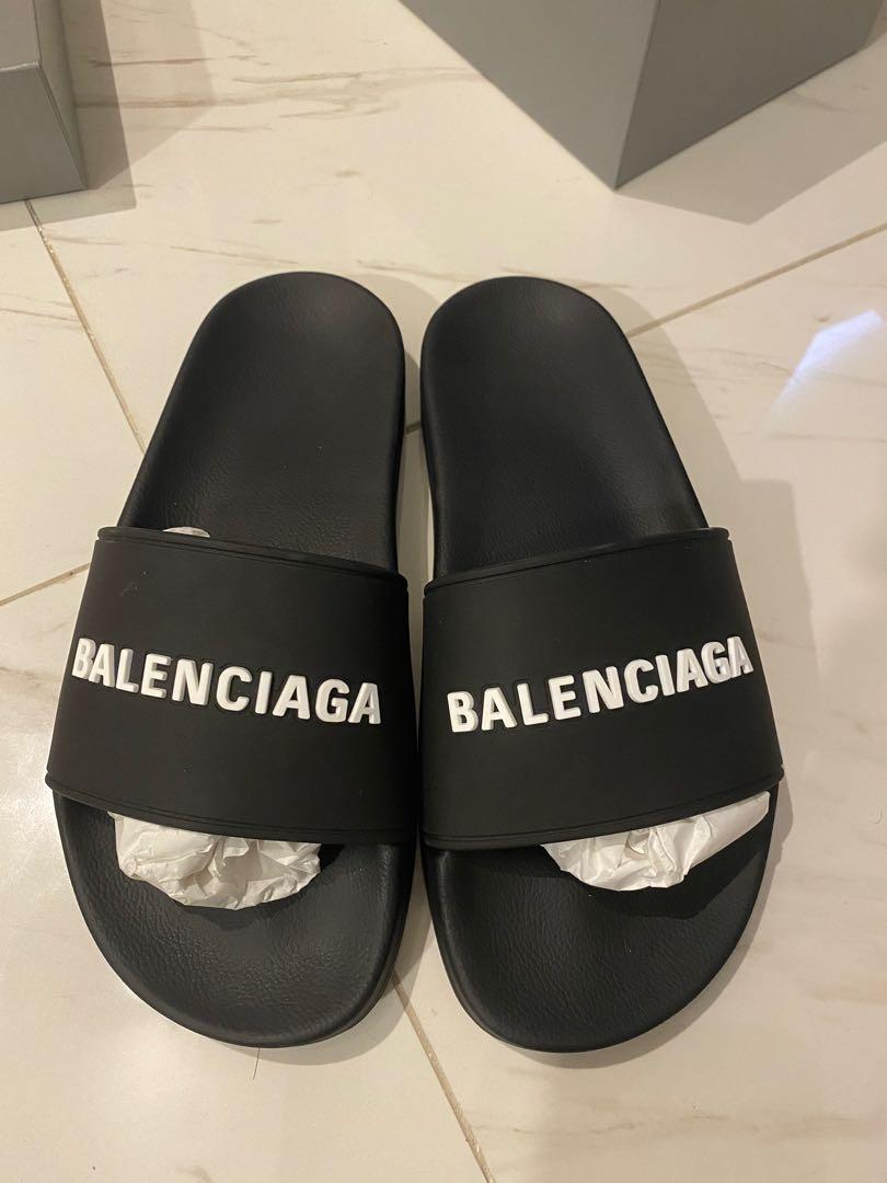 balenciaga white slides womens