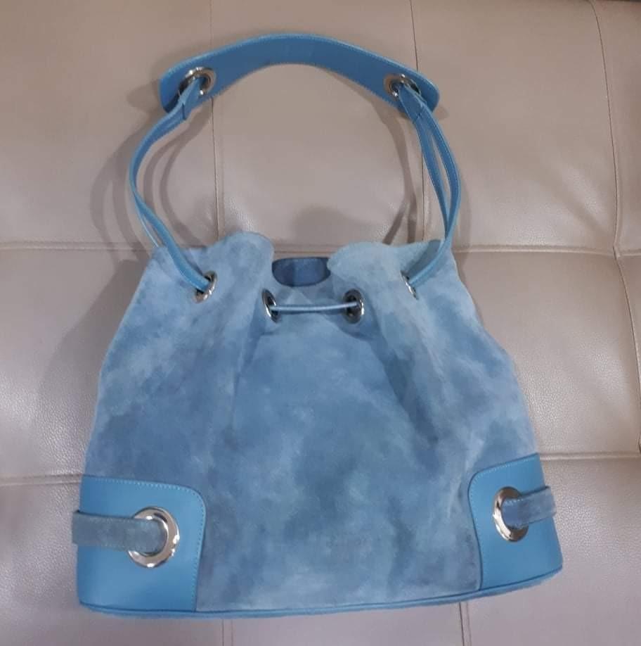 Bally Hobo Bag (Category: Luxury Bags & Wallets) located in Taguig. Submitted by esa.agustin (Listing ID 1146000625, Image 1). Description: Original Bally blue suede and leather combination bag. With dust bag. Made in Italy..
