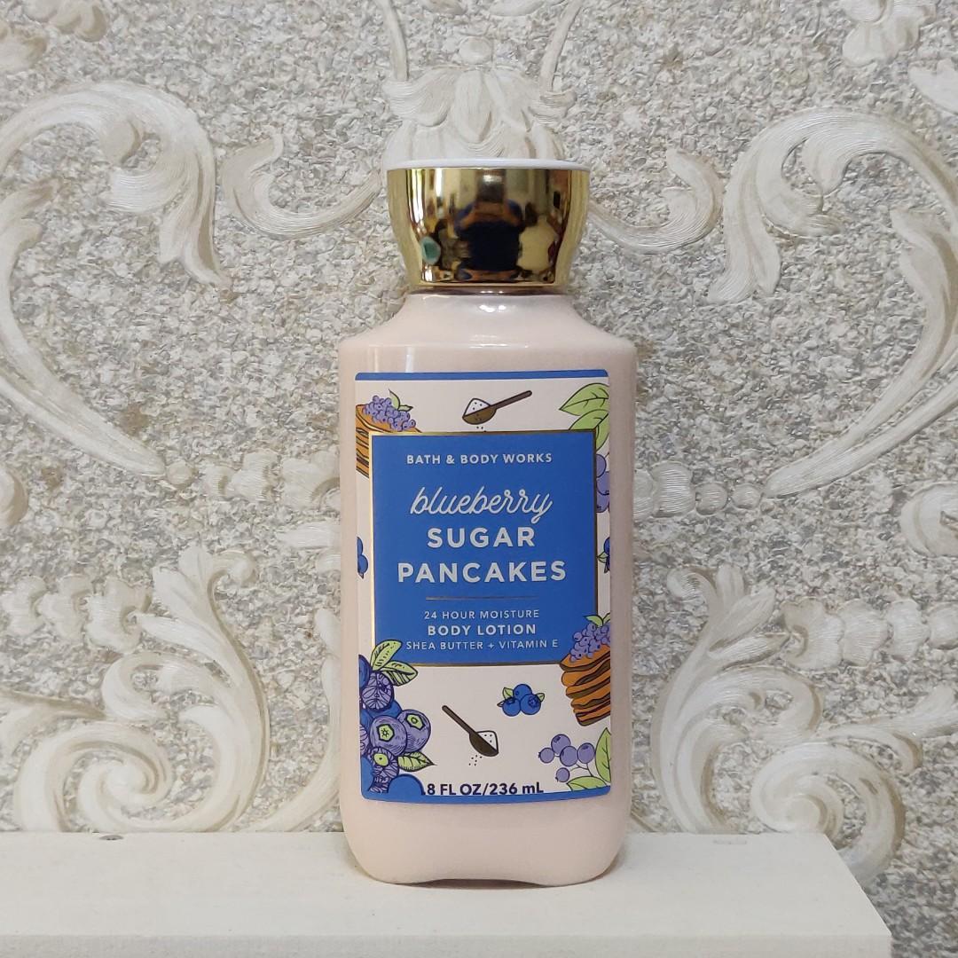 Bath & body works BBW body lotion blueberry sugar pancakes, Beauty