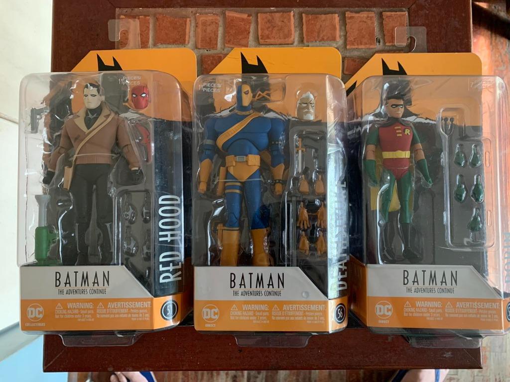 Batman Animated Adventures (Category: Figurines & Statues) located in Manila. Submitted by clark.kent1 (Listing ID 1146041203, Image 1). Description: Batman Animated Adventures Mint in Box Red Hood Robin Deathstroke.