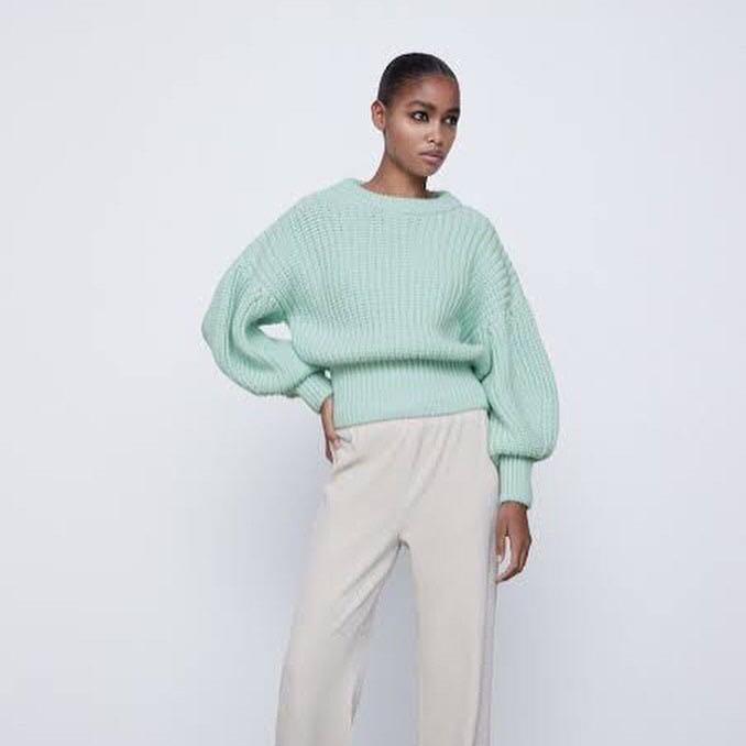 Zara chunky knit sweater on sale