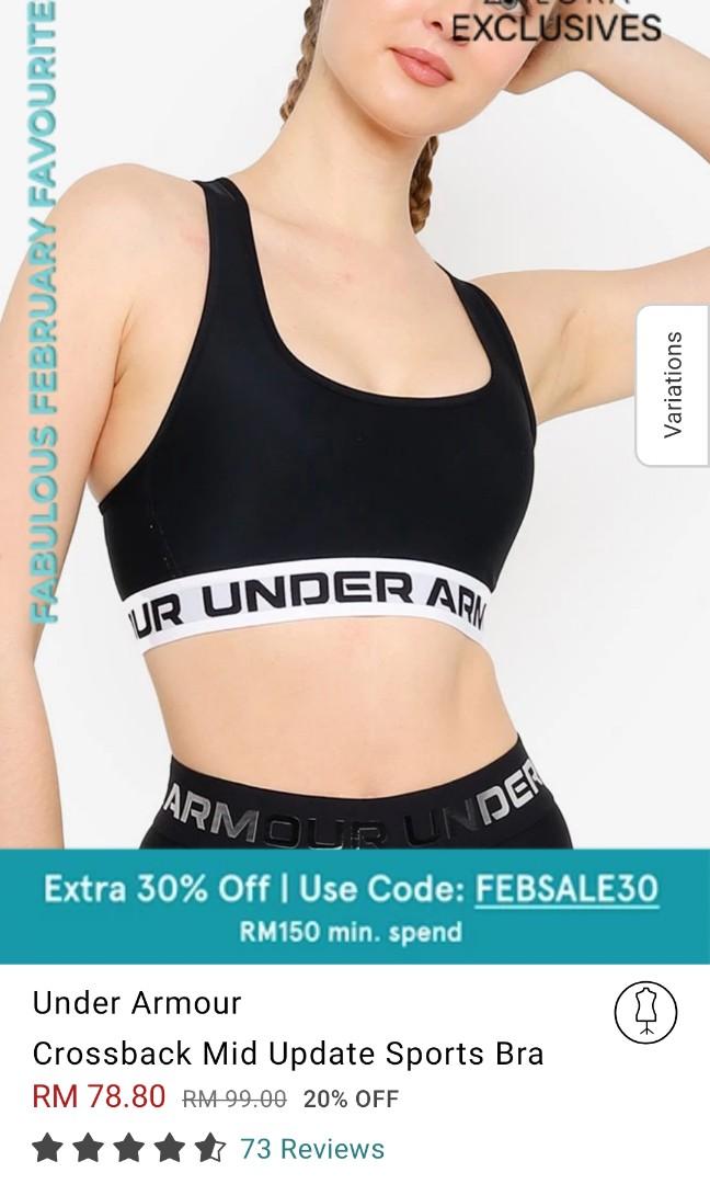 Brand new UNDER ARMOUR sports bra. Size S. Black crossback