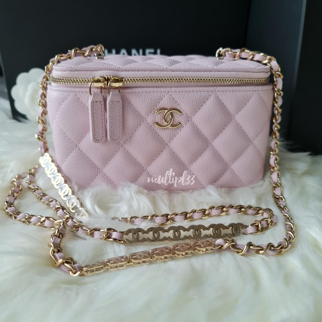 Chanel 22P Pink Caviar Vanity, Luxury, Bags & Wallets on Carousell