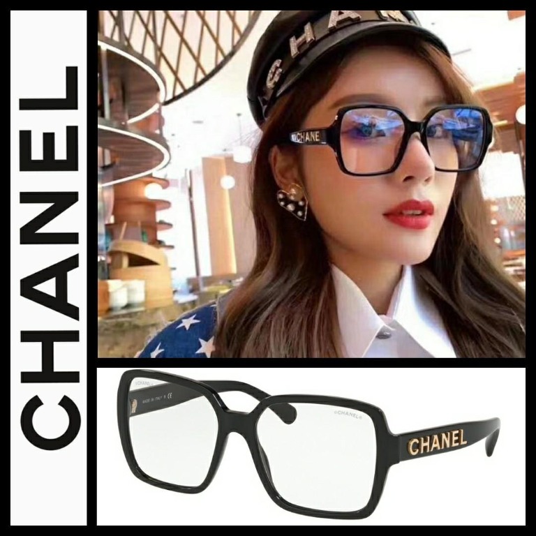 CHANEL 黑框側邊LOGO平光眼鏡專櫃新款限時優惠| CHANEL 眼鏡