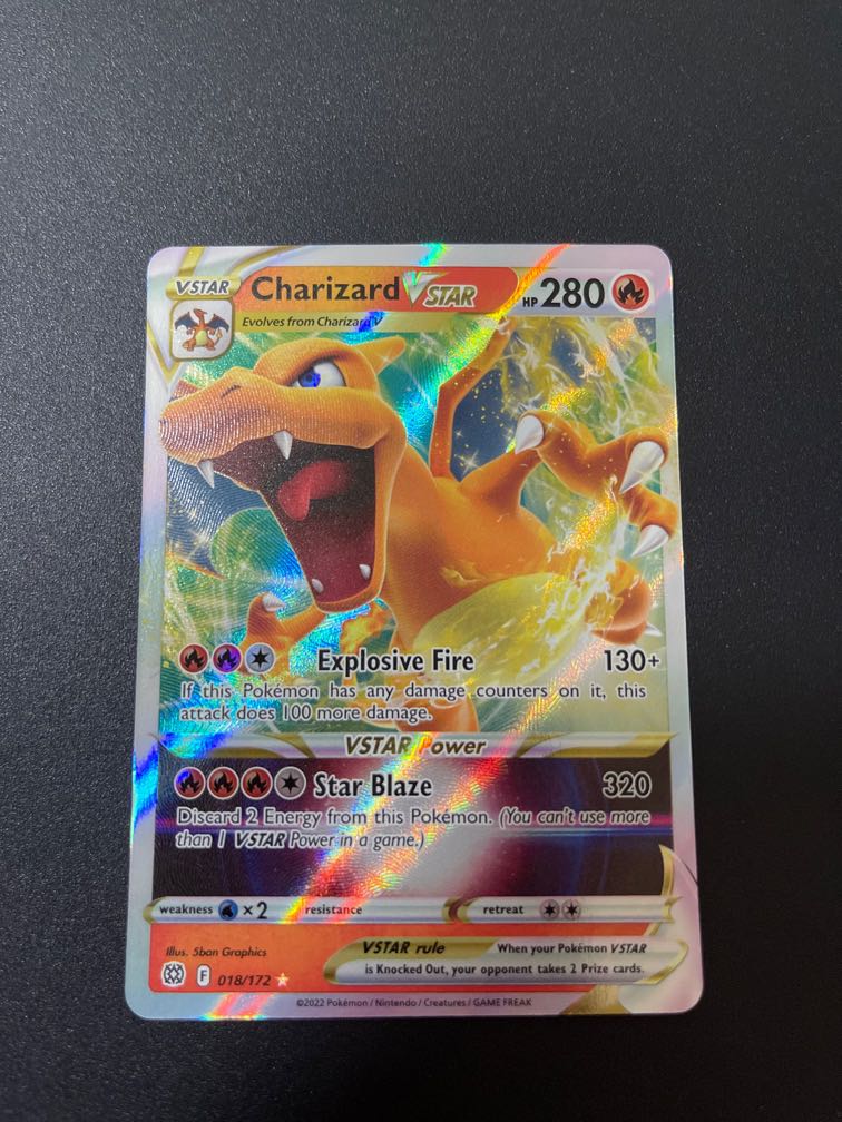 Charizard V Star 018/172, Hobbies & Toys, Toys & Games on Carousell