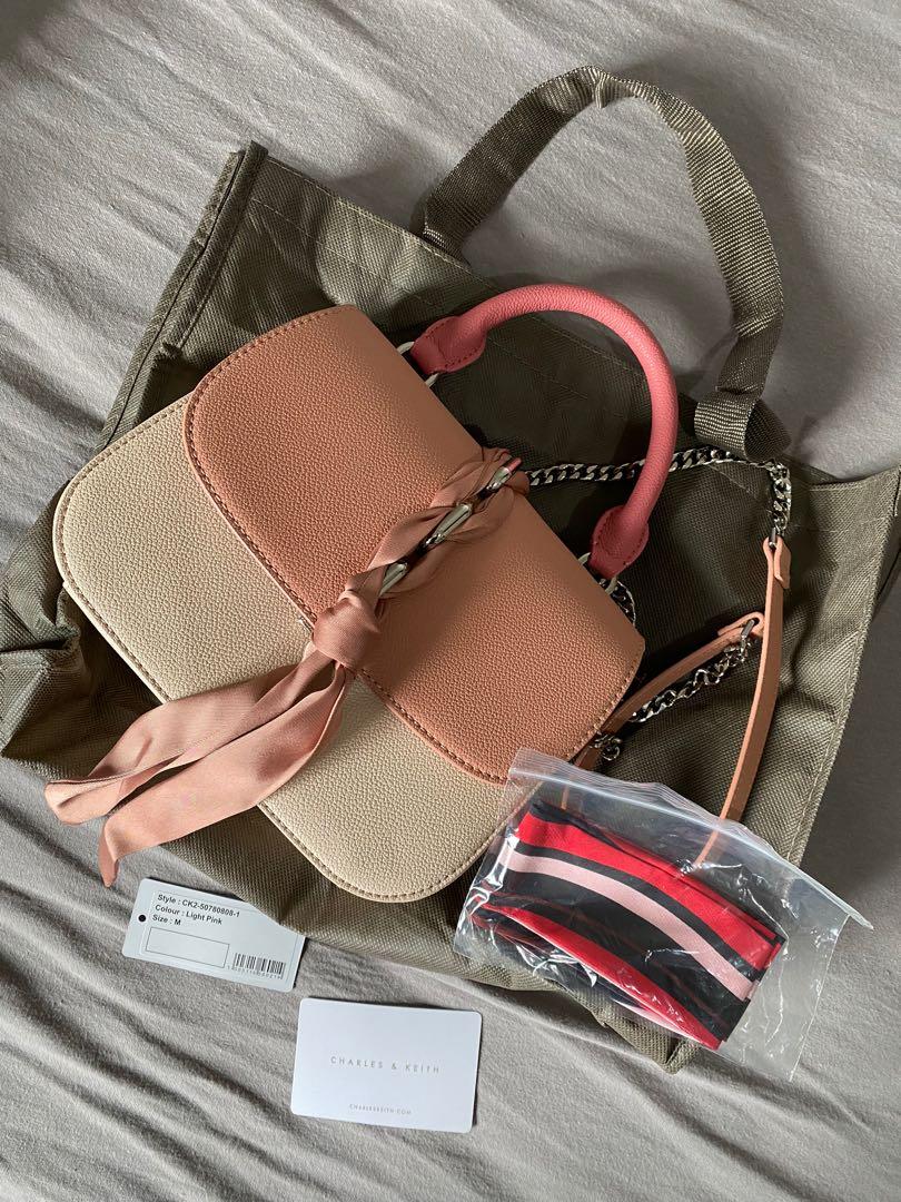 Charles and keith new arrivals braided front flap bag
