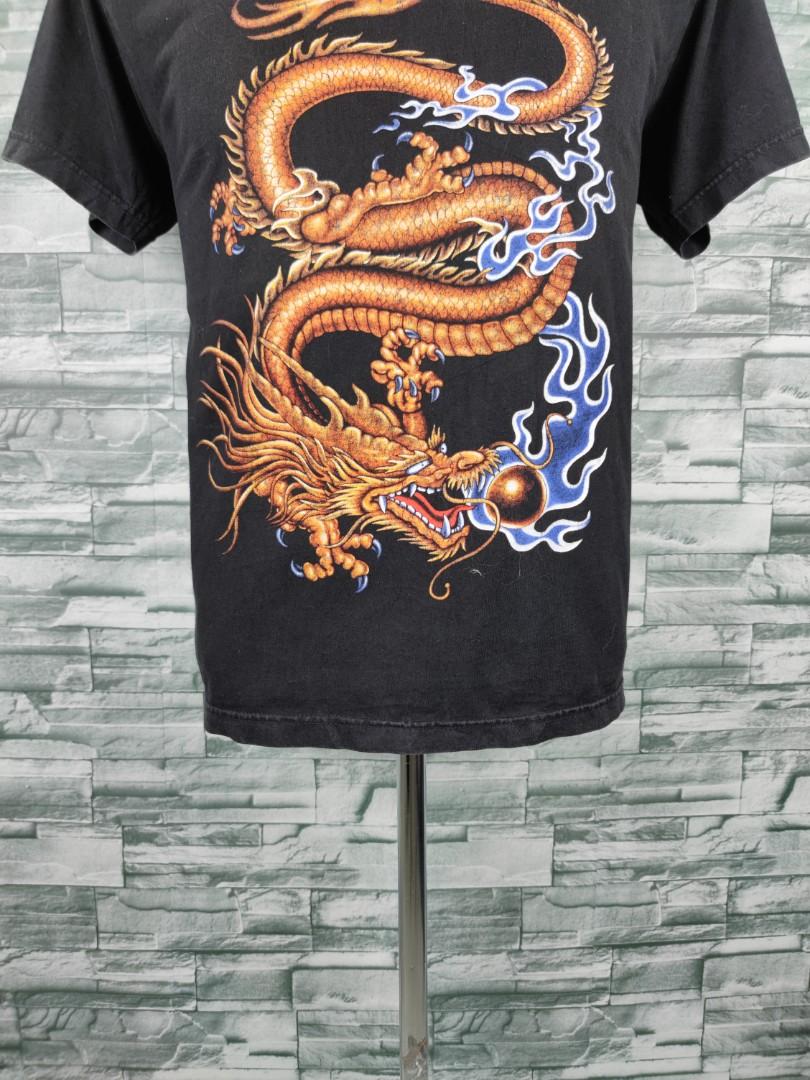 Chinese Heaven Dragon Yin Yang Black Shirt, Men's Fashion, Tops & Sets ...